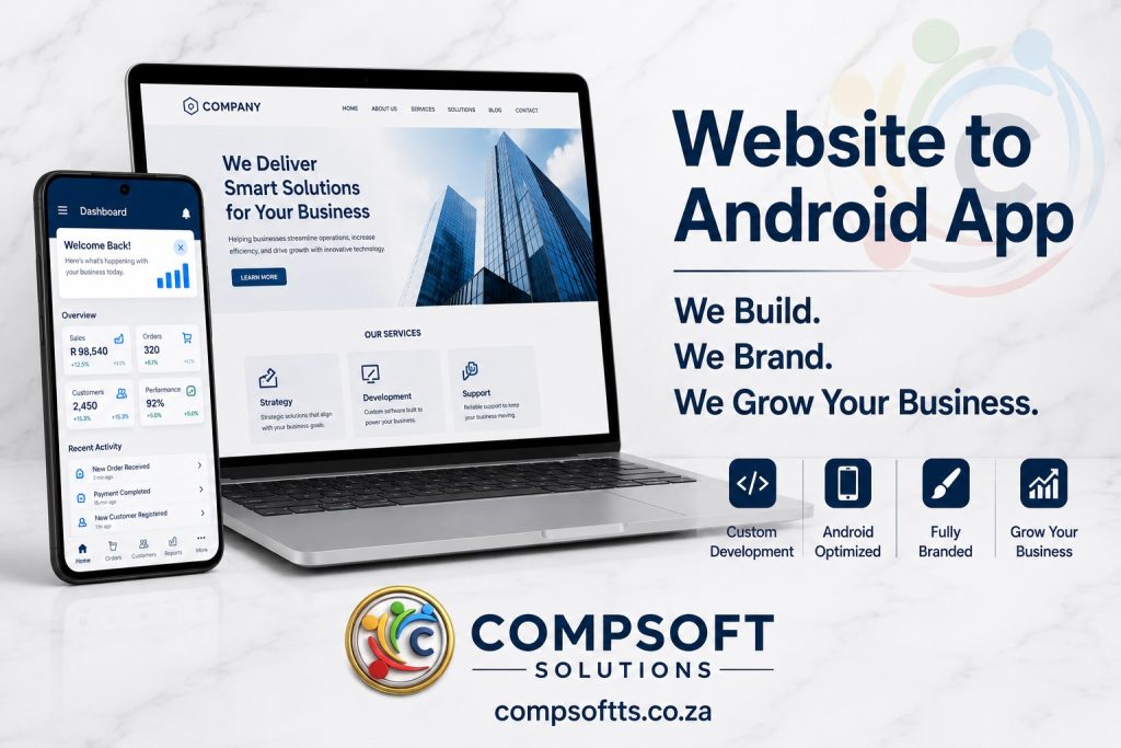 From Website to Android App — Come Test Ours First! | Compsoft Solutions Blog Website to Android app conversion service by Compsoft Solutions