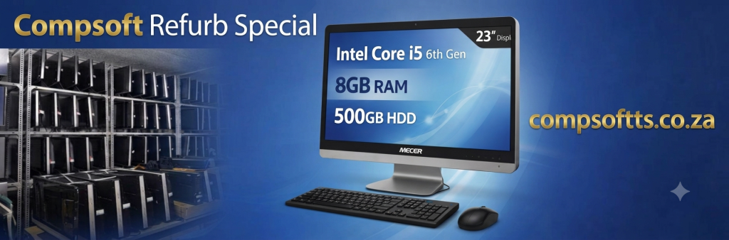 Compsoft Refurb Special — Mecer All-in-One PCs from R3,500 Compsoft refurb Mecer PC sale R3500 Durban
